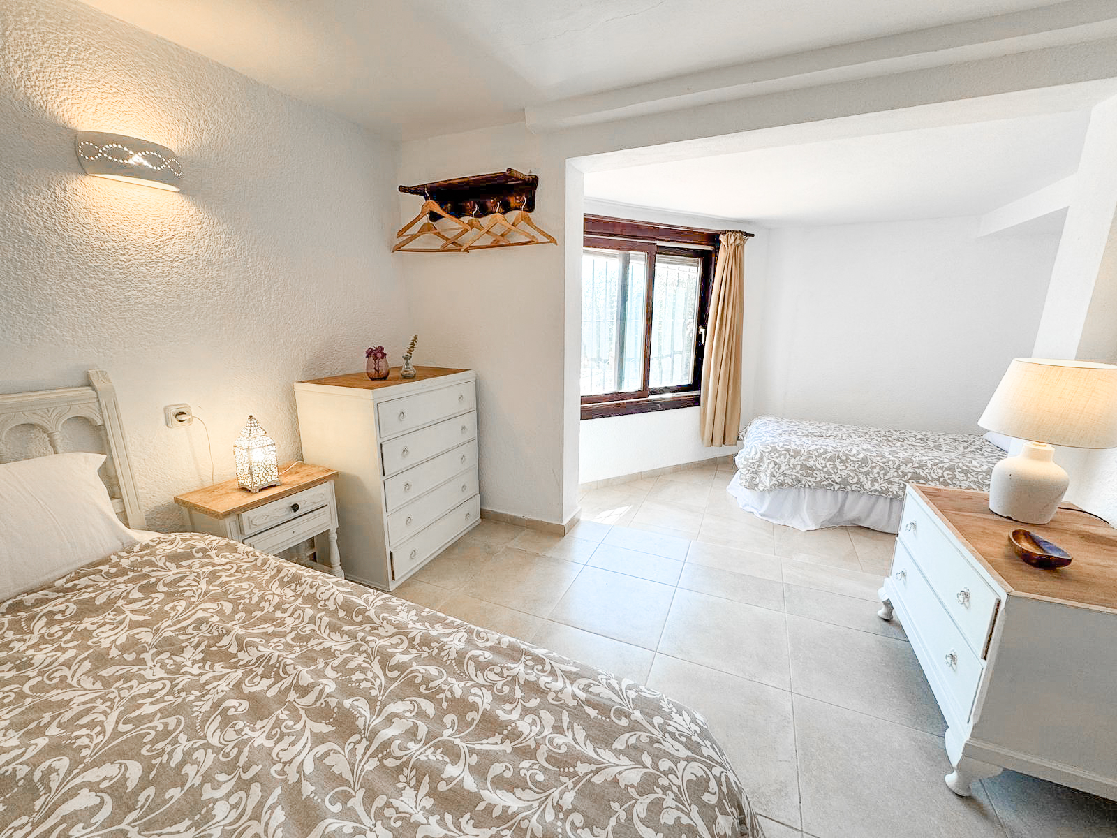 Suite 6 — double bedroom with pool access